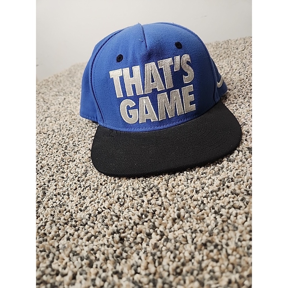 Nike True Snapback Adjustable Hat - That's Game In White Embroidery